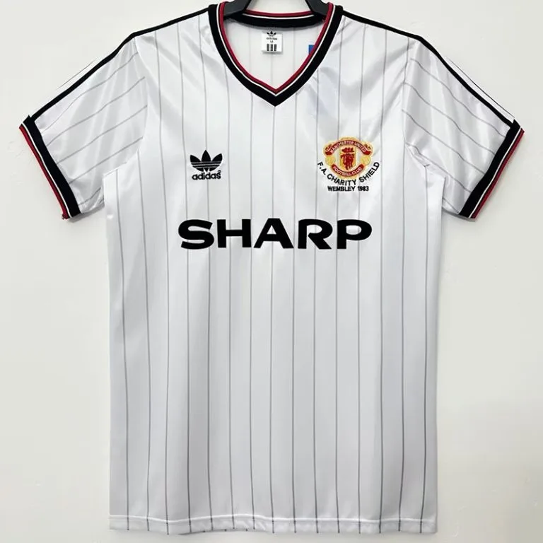 1983 Man Utd - Camiseta RETRO - Suplente - Blanco