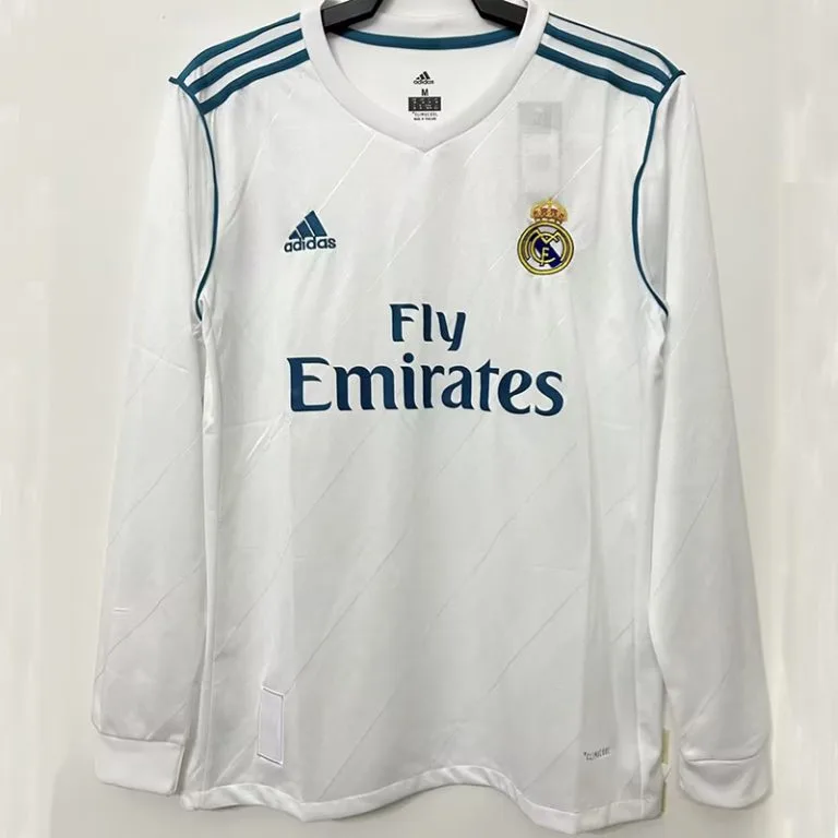 2017-2018 RMA - Camiseta RETRO - Titular - Manga larga