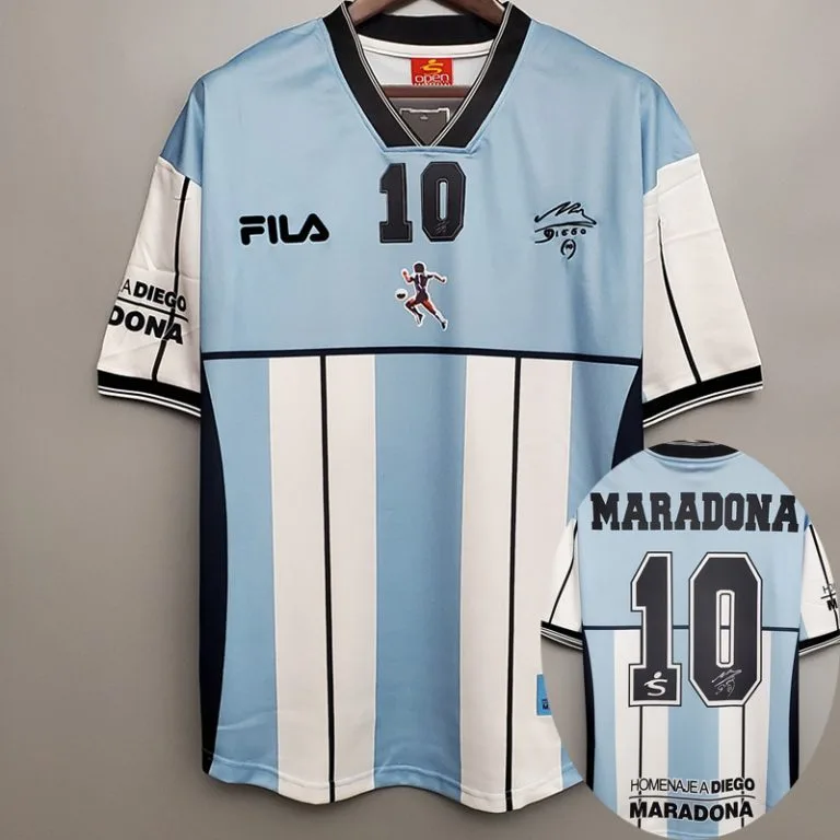 2001 Argentina - Camiseta RETRO - Maradona - 10 - Edición conmemorativa