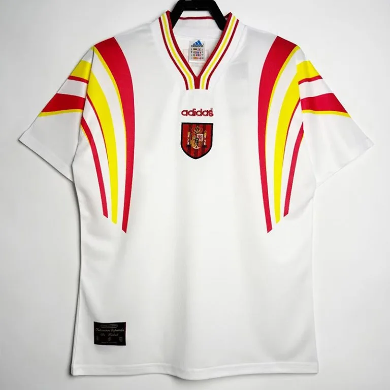 1996 España - Camiseta RETRO - Suplente - Blanco