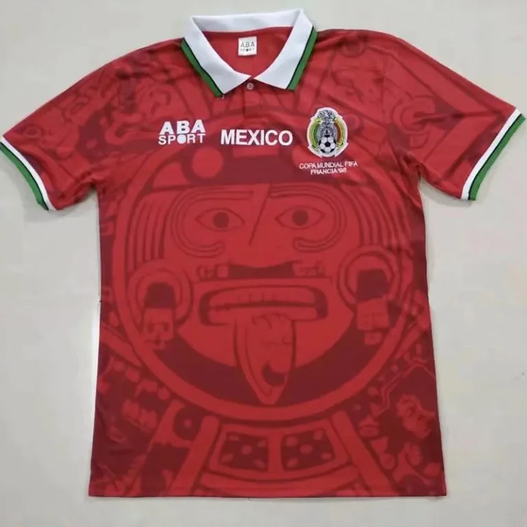 1998 México - Camiseta RETRO - Suplente - Rojo