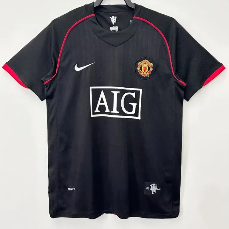 2007-2008 Man Utd - Camiseta RETRO - Suplente - Negro