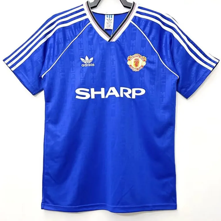 1988-1990 Man Utd - Camiseta RETRO - Suplente - Azul