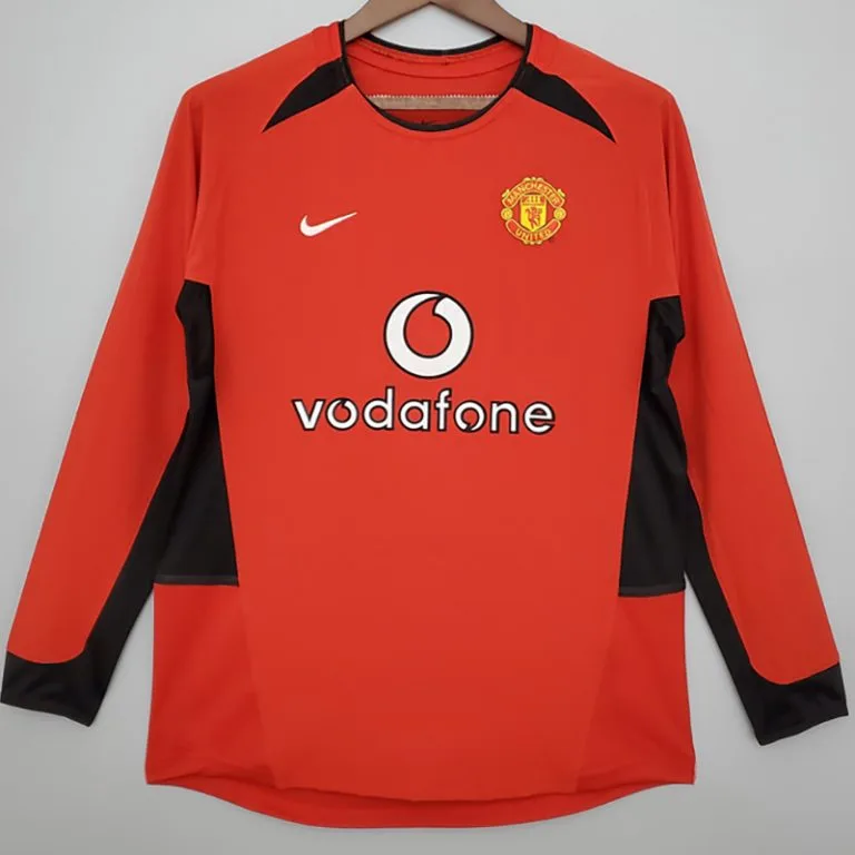 2002-2004 Man Utd - Camiseta RETRO - Titular - Manga larga