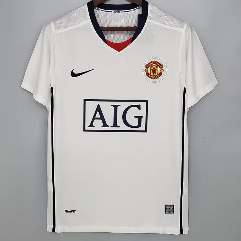 2008-2009 Man Utd - Camiseta RETRO - Suplente - Blanco