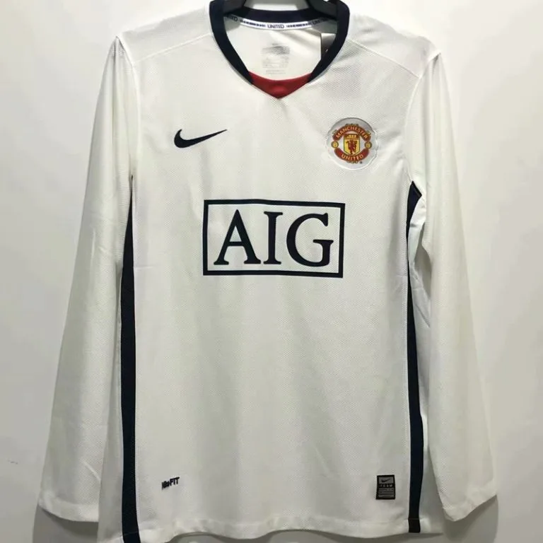 2008-2009 Man Utd - Camiseta RETRO - Suplente - Manga larga