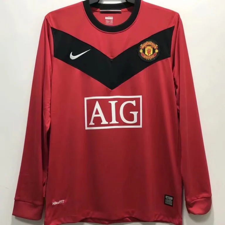 2009-2010 Man Utd - Camiseta RETRO - Titular - Manga larga