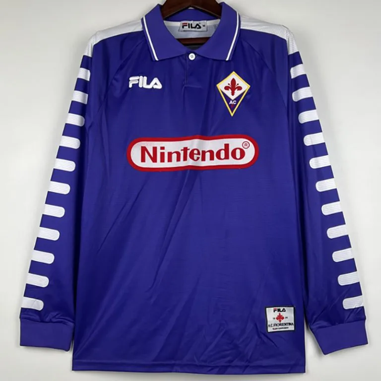 1998-1999 Fiorentina - Camiseta RETRO - Titular - Manga larga