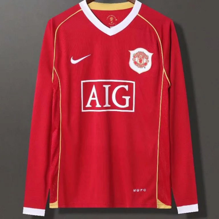 2006-2007 Man Utd - Camiseta RETRO - Titular - Manga larga