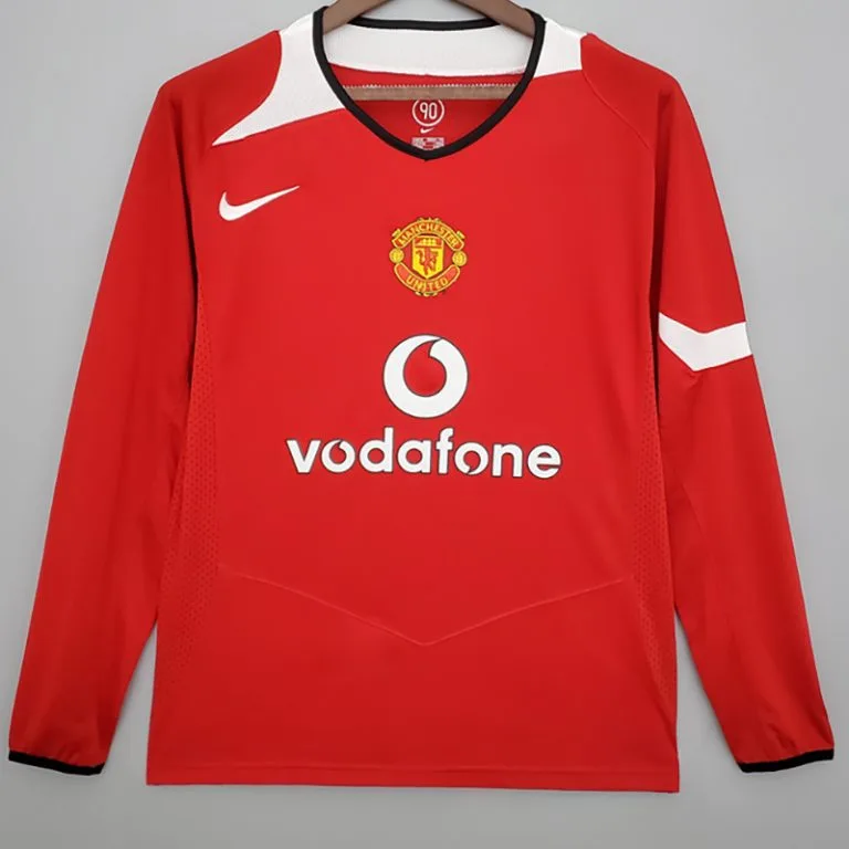 2005-2006 Man Utd - Camiseta RETRO - Titular - Manga larga