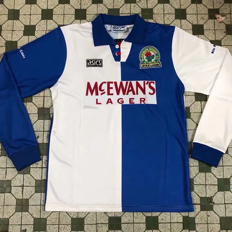 1994-1995 Blackburn - Camiseta RETRO - Titular - Manga larga