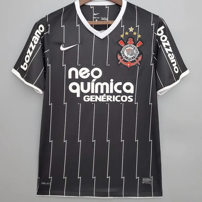 2011-2012 Corinthians - Camiseta RETRO - Negro