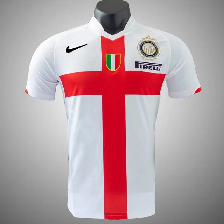 2007-2008 INT - Camiseta RETRO - Blanco - 100.º aniversario