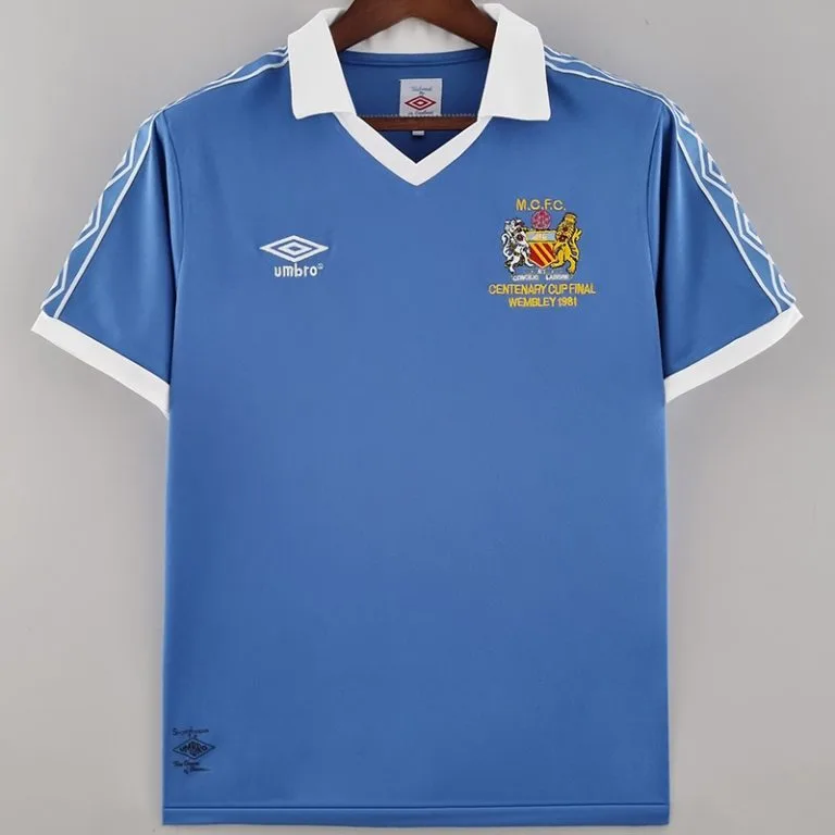 1981-1982 Man City - Camiseta RETRO - Titular