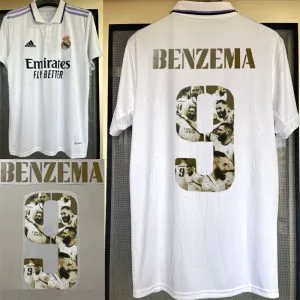 22-23 RMA - Camiseta Versión Hincha - Titular - Benzema - Balón de Oro