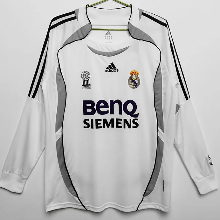 2006-2007 RMA - Camiseta RETRO - Titular - Manga larga