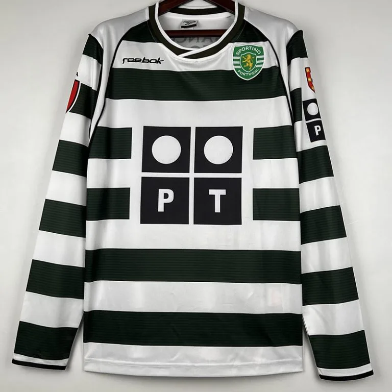 2001-2002 Sporting Lisbon - Camiseta RETRO - Titular - Manga larga