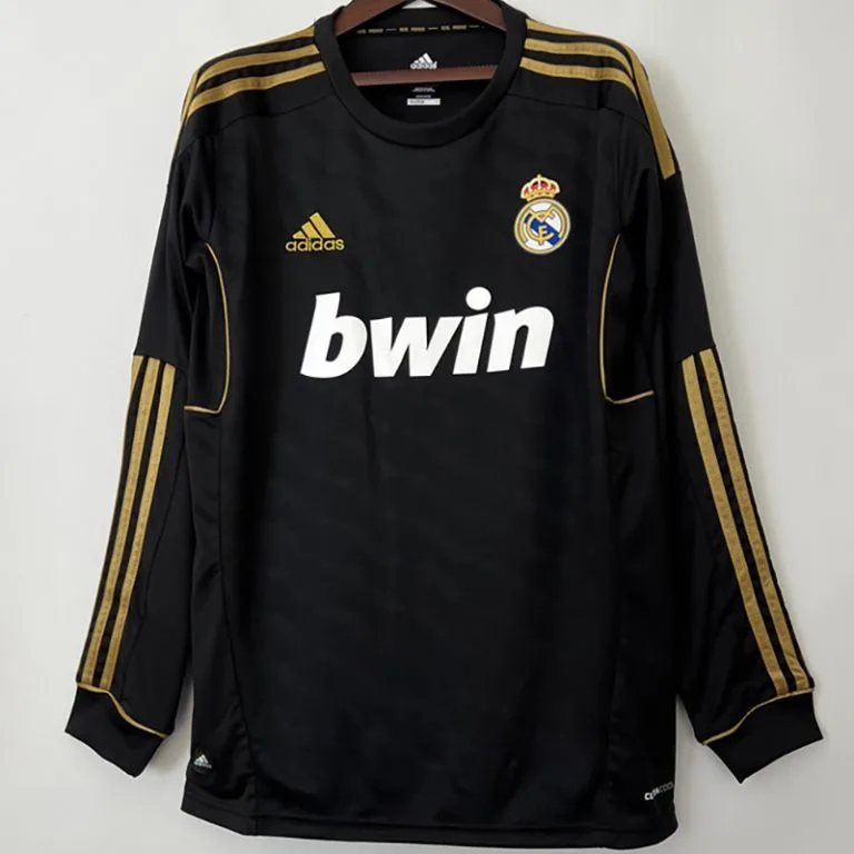 2011-2012 RMA - Camiseta RETRO - Suplente - Negro - Manga larga