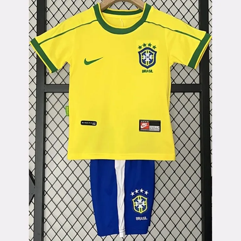1998 Brasil - Camiseta Infantil RETRO - Titular