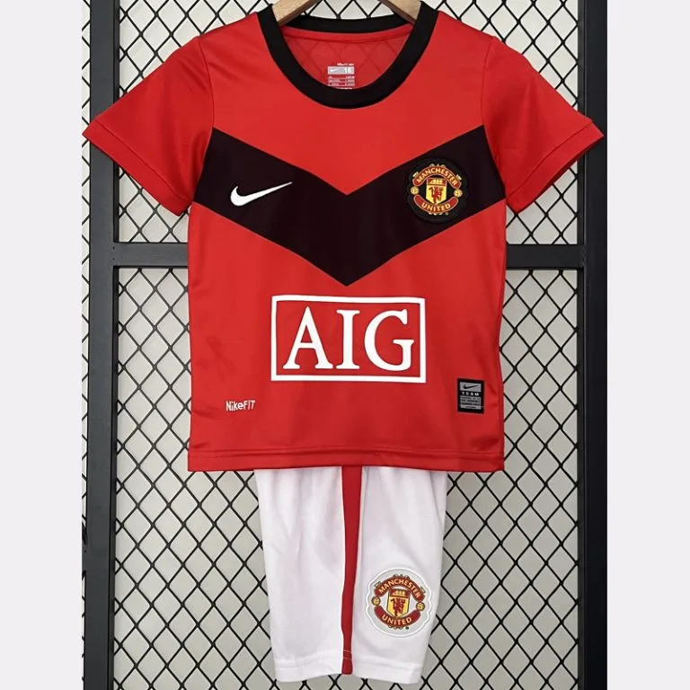 2009-2010 Man Utd - Camiseta Infantil RETRO - Titular