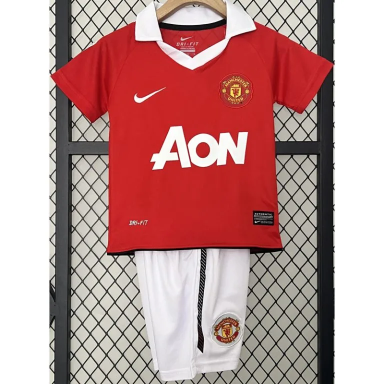 2010-2011 Man Utd - Camiseta Infantil RETRO - Titular