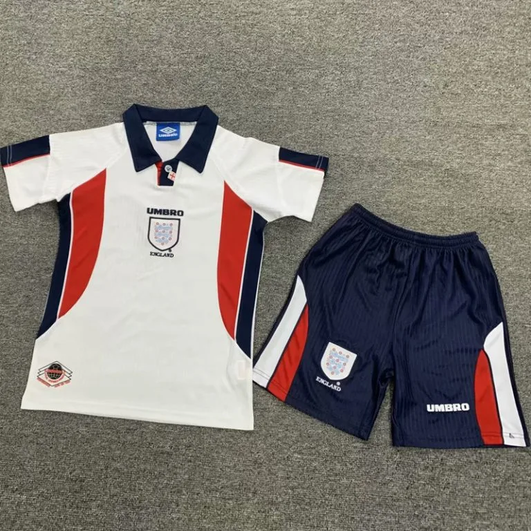 1998 Inglaterra - Camiseta Infantil RETRO - Titular