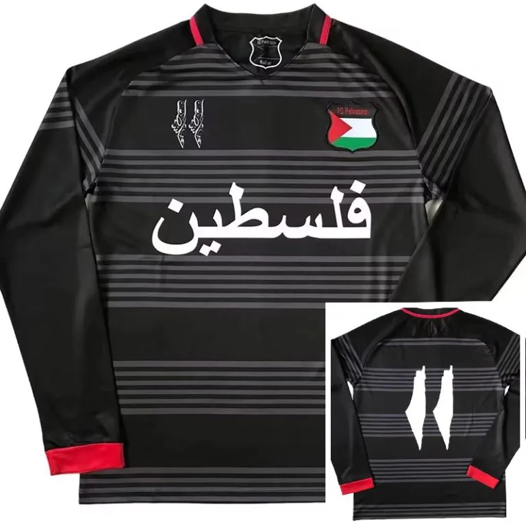 24-25 Palestina FC - Camiseta - Negro y Verde - Manga larga
