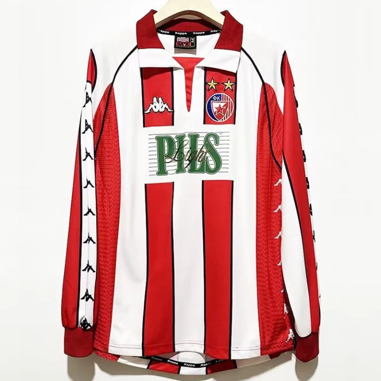 1999-2001 Crvena Zvezda - Camiseta RETRO - Titular - Manga larga