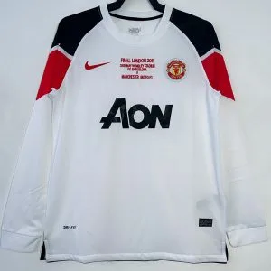 2010-2011 Man Utd - Camiseta RETRO - Suplente - Blanco - Manga larga