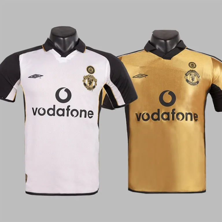 2001-2002 Man Utd - Camiseta RETRO - Doble faz - 100.º aniversario