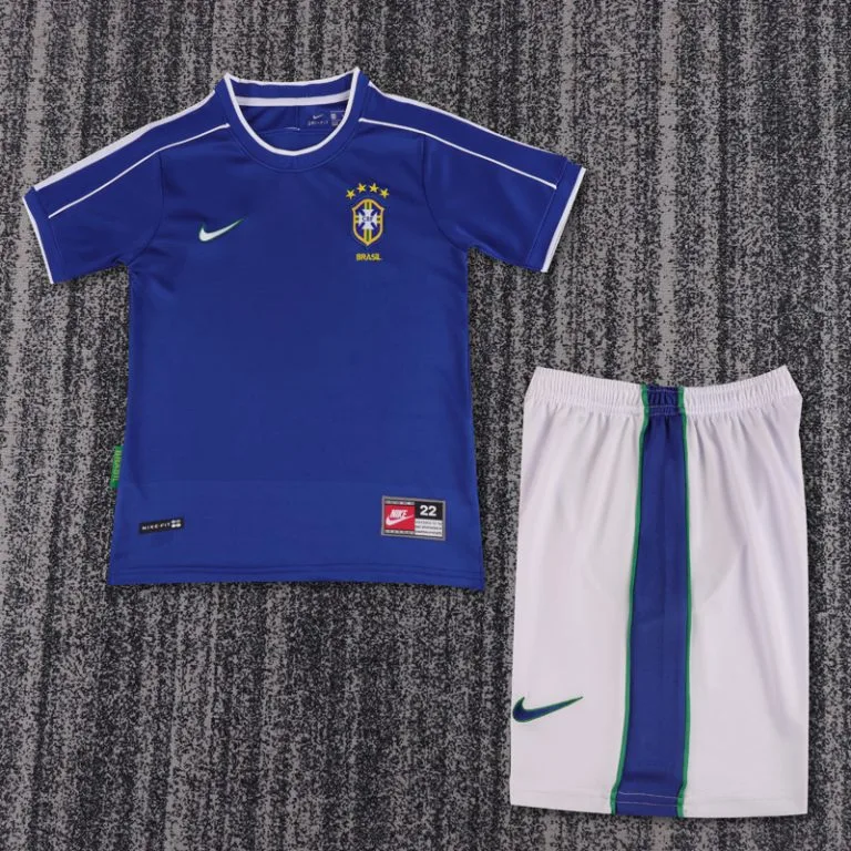 1998 Brasil - Camiseta Infantil RETRO - Suplente