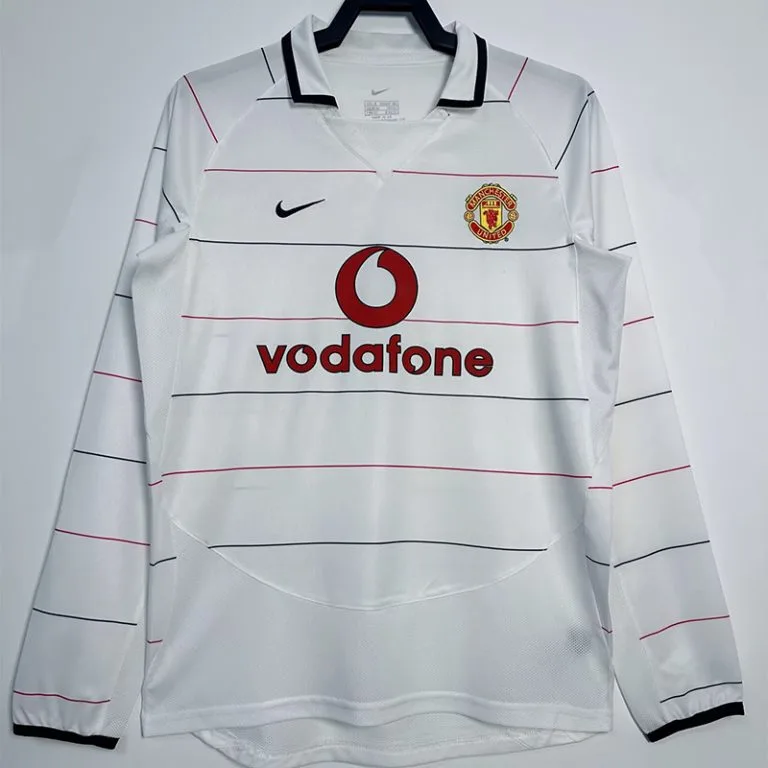 2003-2005 Man Utd - Camiseta RETRO - Suplente - Manga larga