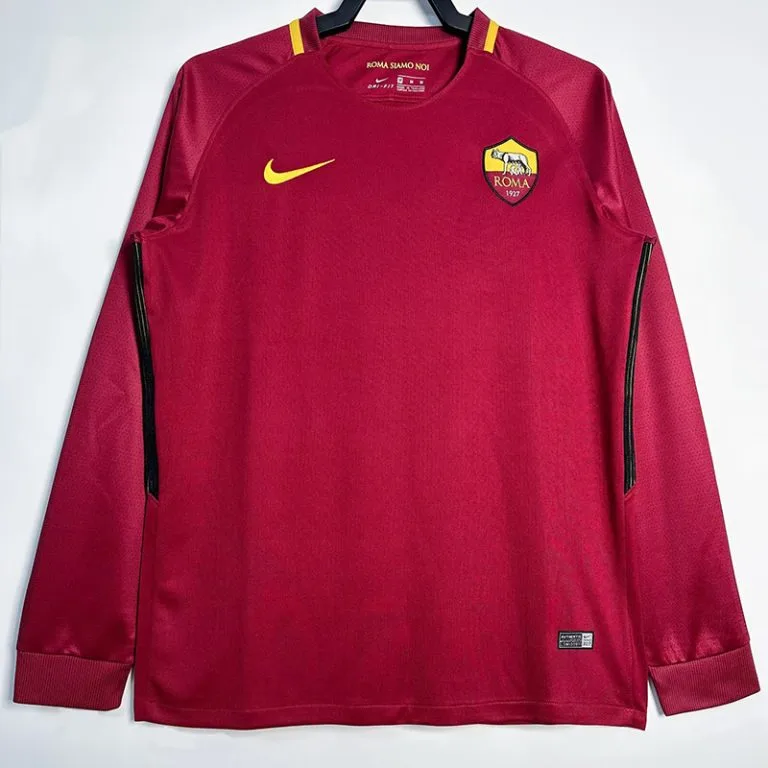 2017-2018 Roma - Camiseta RETRO - Titular - Manga larga