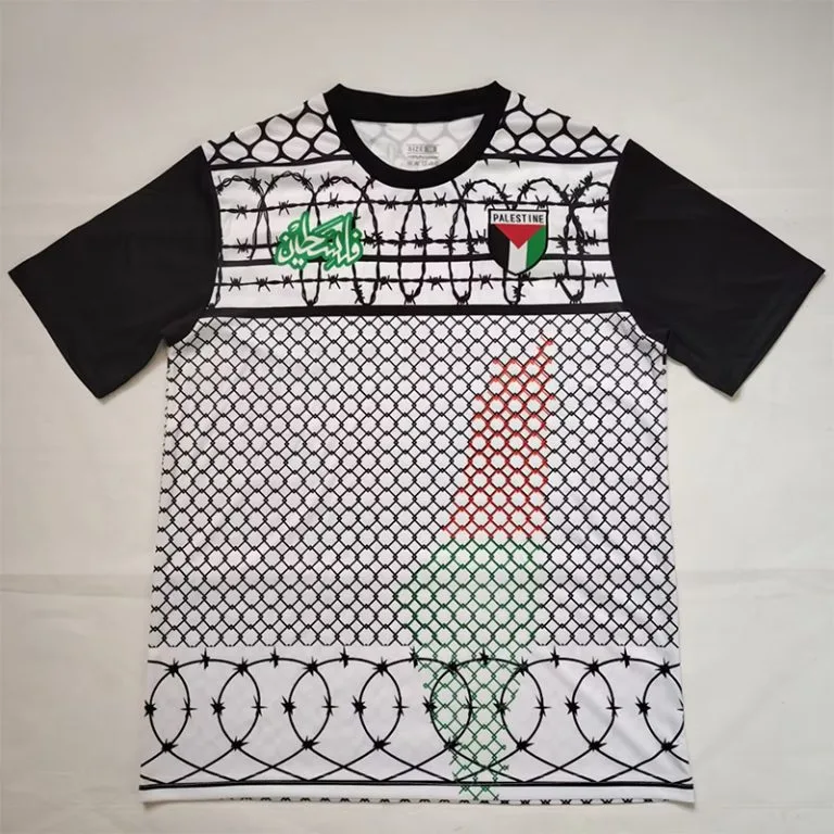 Palestina FC - Camiseta RETRO - Gris y Negro