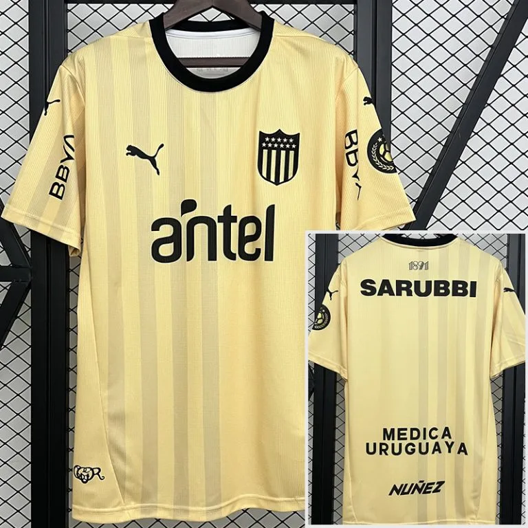 25-26 Atlético Peñarol - Camiseta Versión Hincha - Beige y Amarillo