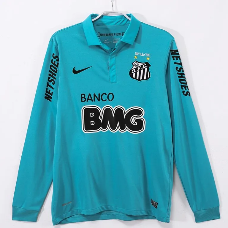 2012-2013 Santos FC - Camiseta RETRO - Azul - Manga larga