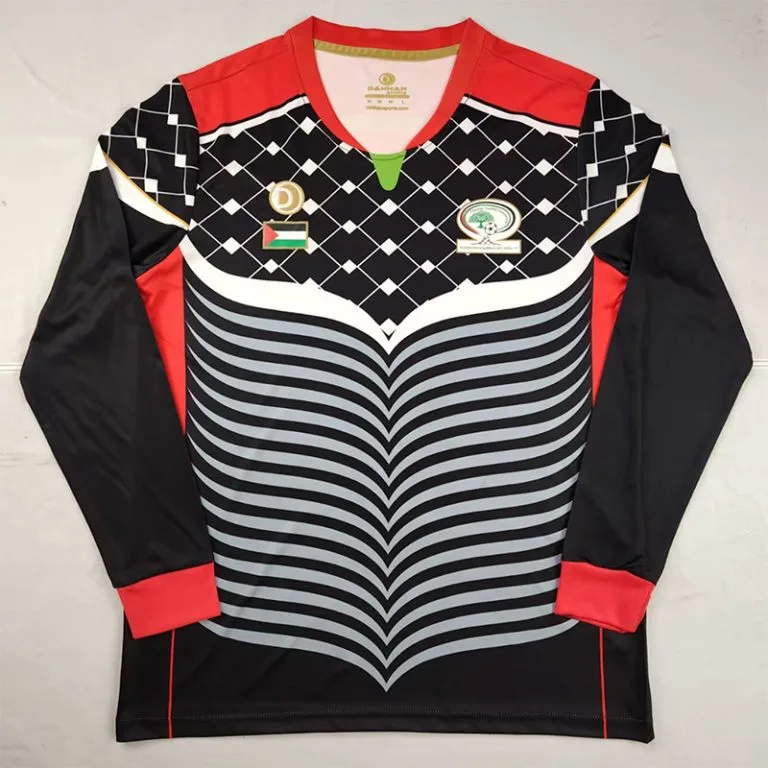 2016-2017 Palestina FC - Camiseta RETRO - Negro - Manga larga