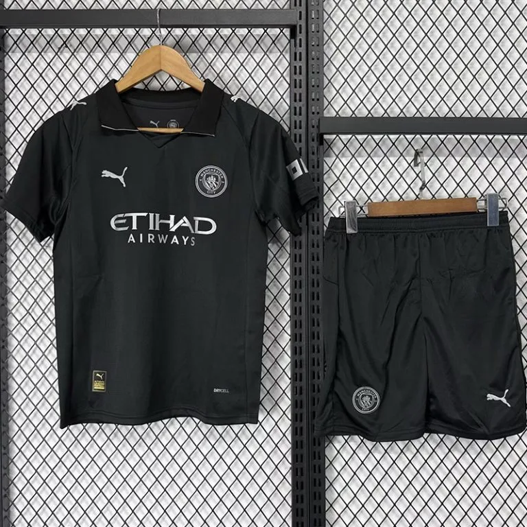 25-26 Man City - Camiseta Infantil - Suplente - Negro