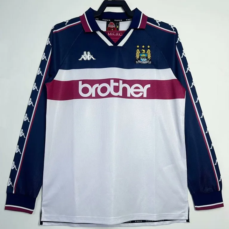 1997-1998 Man City - Camiseta RETRO - Suplente - Manga larga
