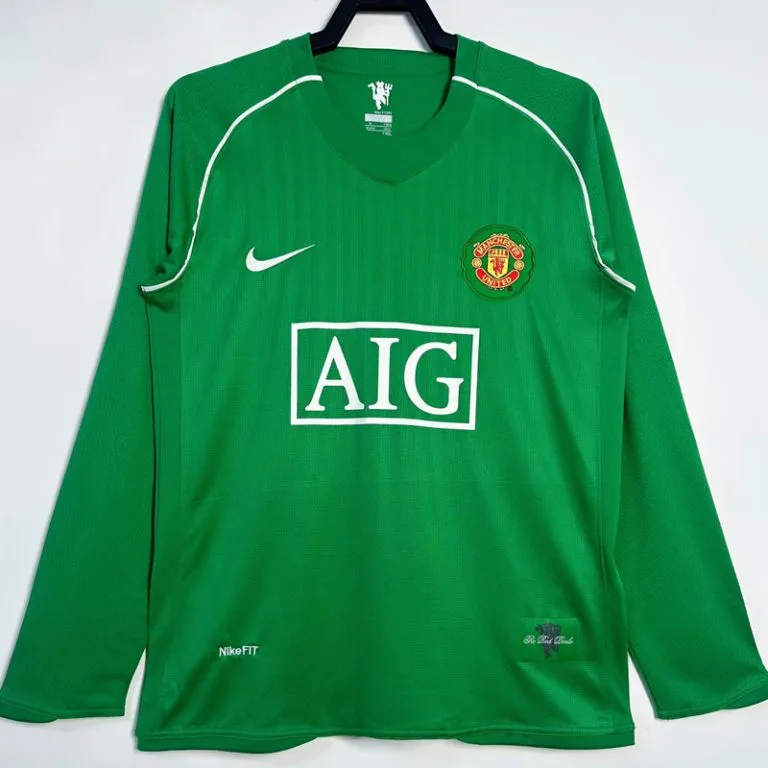2007-2008 Man Utd - Camiseta Arquero RETRO - Verde - Manga larga
