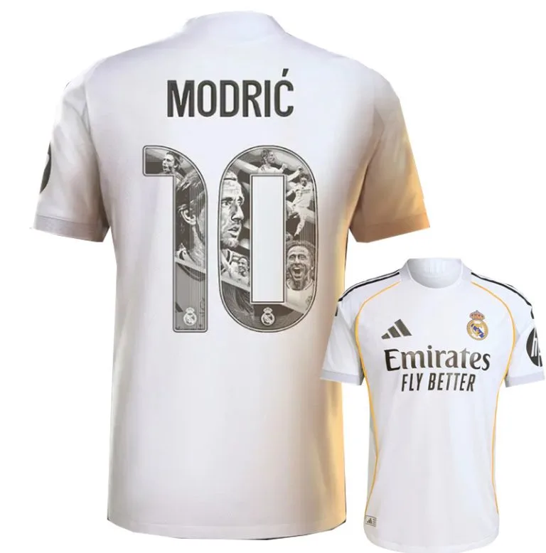 25-26 RMA - Camiseta Versión Hincha - Titular - Modrić - Print - Foto - Número