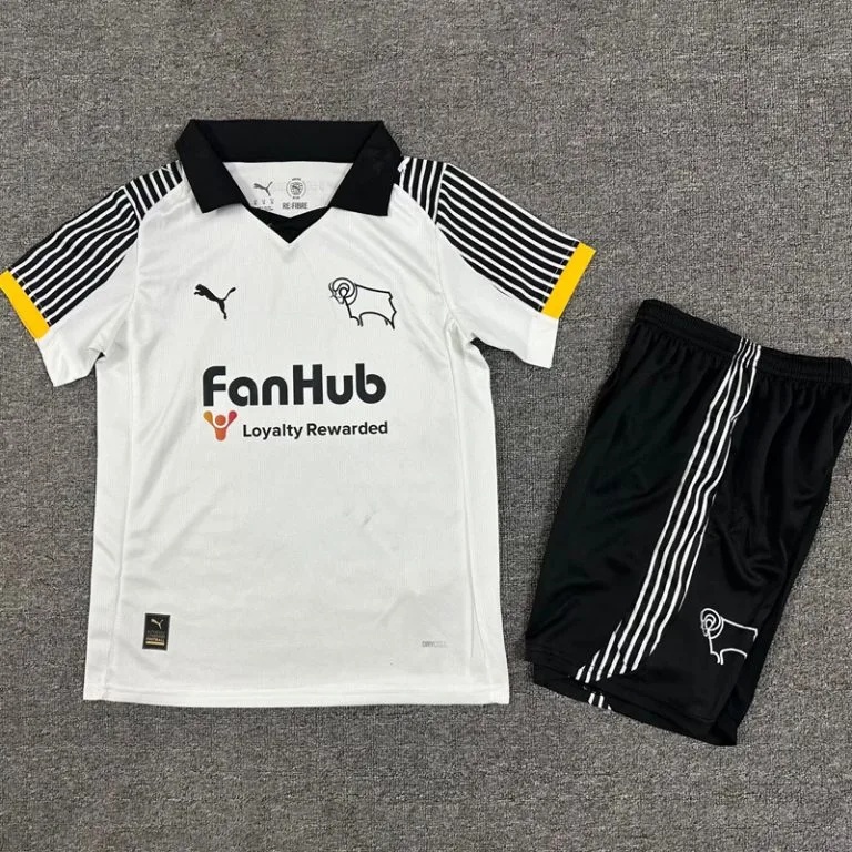 25-26 Derby County - Camiseta Infantil - Titular