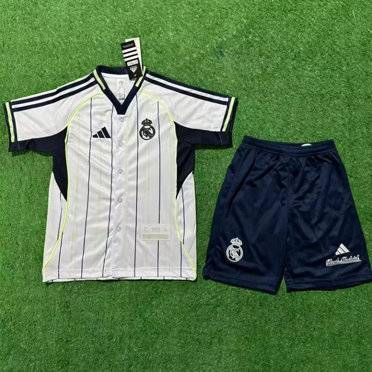 25-26 RMA - Camiseta de Béisbol Infantil - Blanco - Edición Casual