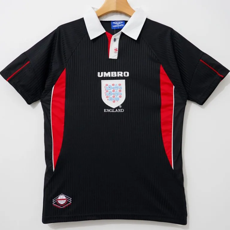 1998 Inglaterra - Camiseta RETRO - Negro