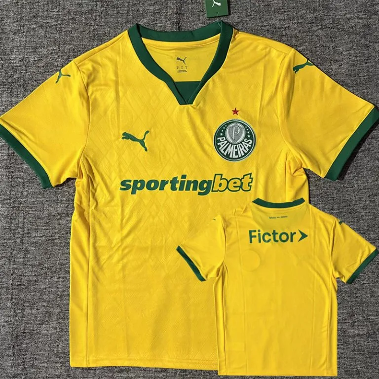 25-26 Palmeiras - Camiseta Versión Hincha - Tercera - Amarillo