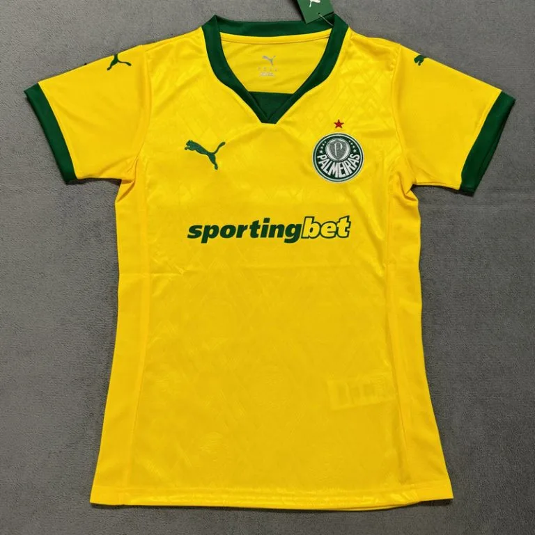 25-26 Palmeiras - Camiseta Versión Mujer - Tercera - Amarillo