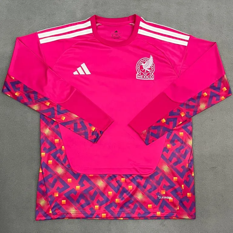 26-27 México - Camiseta Arquero - Rosa y Rojo - Manga larga
