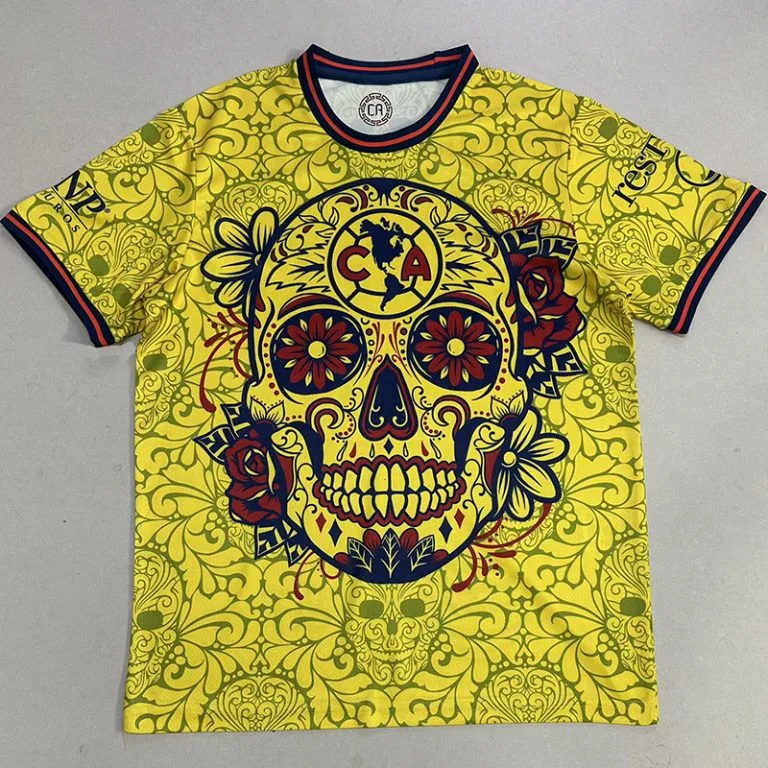 25-26 Club America - Camiseta Versión Hincha - Amarillo - Halloween