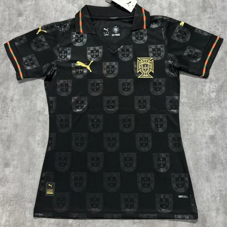 25-26 Portugal - Camiseta Versión Mujer - Negro