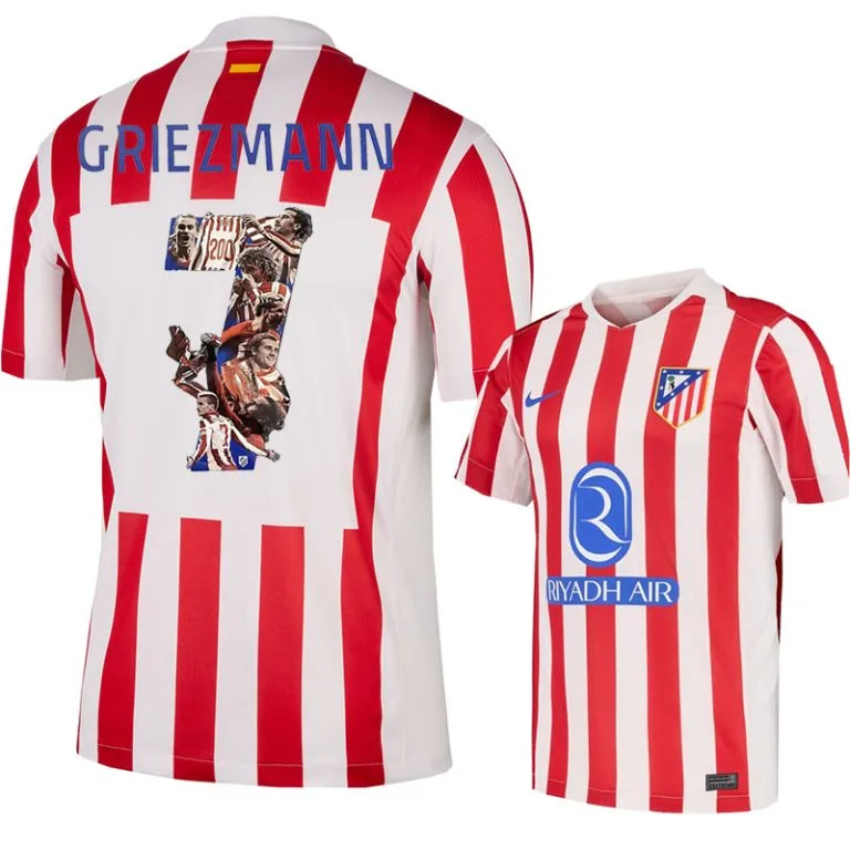 25-26 ATM - Camiseta Versión Hincha - Titular - Griezmann - Print - Foto - Número